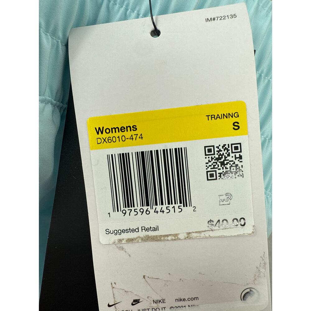 Women's Nike Training Shorts Glacier Blue Small - Picture 4 of 5